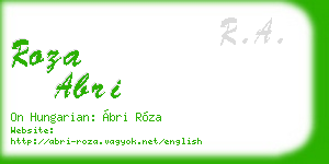 roza abri business card